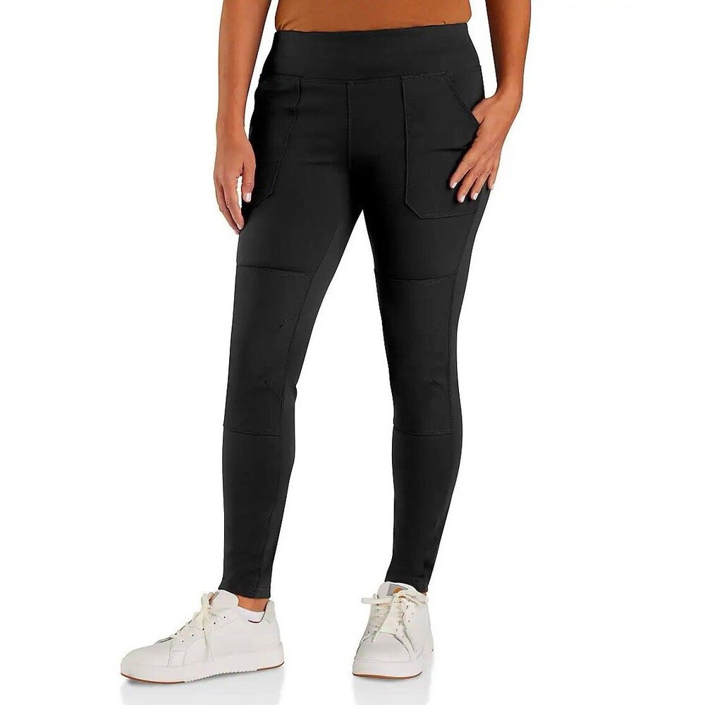 Carhartt Force Midweight Pocket Legging Womens L 12/14 Fitted Black